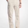 Pantalones cargo de popelina de algodón elástico Pantalones cargo de popelina de algodón elástico