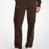 Pantalones cargo elásticos de algodón con cremallera Pantalones cargo elásticos de algodón con cremallera