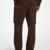 Pantalones cargo elásticos de algodón con cremallera Pantalones cargo elásticos de algodón con cremallera