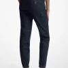 Pantalones cargo vaqueros elásticos lavados Pantalones cargo vaqueros elásticos lavados