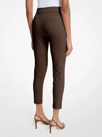 Pantalones con cremallera de mezcla de viscosa
