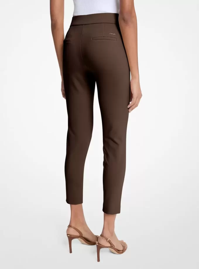 Pantalones con cremallera de mezcla de viscosa Pantalones con cremallera de mezcla de viscosa