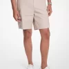 Pantalones cortos cargo con cremallera de popelina de algodón