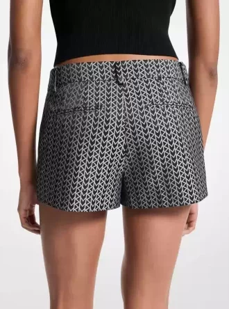 Pantalones cortos con jacquard y logotipo MK2000 Pantalones cortos con jacquard y logotipo MK2000