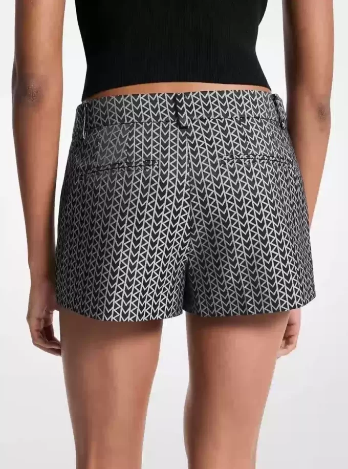 Pantalones cortos con jacquard y logotipo MK2000 Pantalones cortos con jacquard y logotipo MK2000