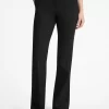 Pantalones de mezcla de lana elástica con corte de bota Pantalones de mezcla de lana elástica con corte de bota