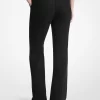 Pantalones de mezcla de lana elástica con corte de bota Pantalones de mezcla de lana elástica con corte de bota