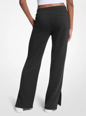 Pantalones de punto jacquard con logotipo Pantalones de punto jacquard con logotipo