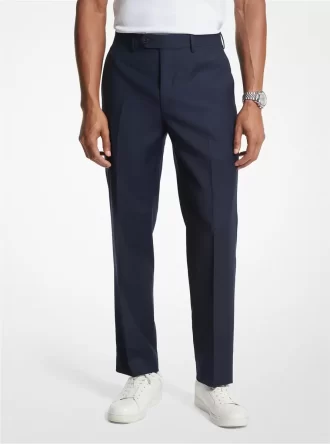 Pantalones de traje de mezcla de lana de corte moderno