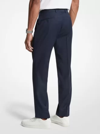 Pantalones de traje de mezcla de lana de corte moderno