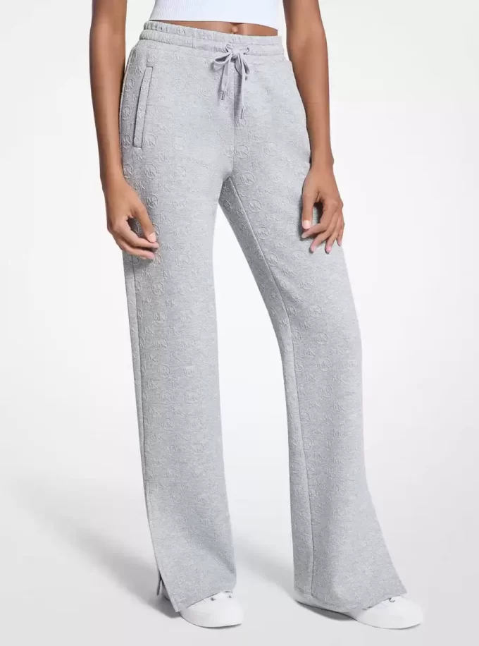 Pantalones deportivos con estampado jacquard del logo