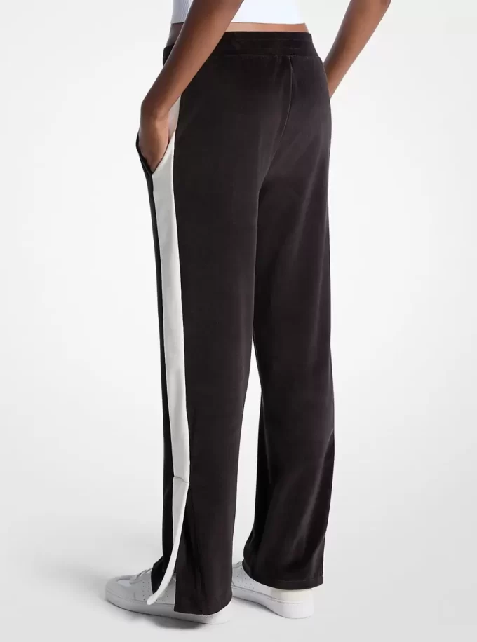 Pantalones deportivos de terciopelo a rayas Pantalones deportivos de terciopelo a rayas
