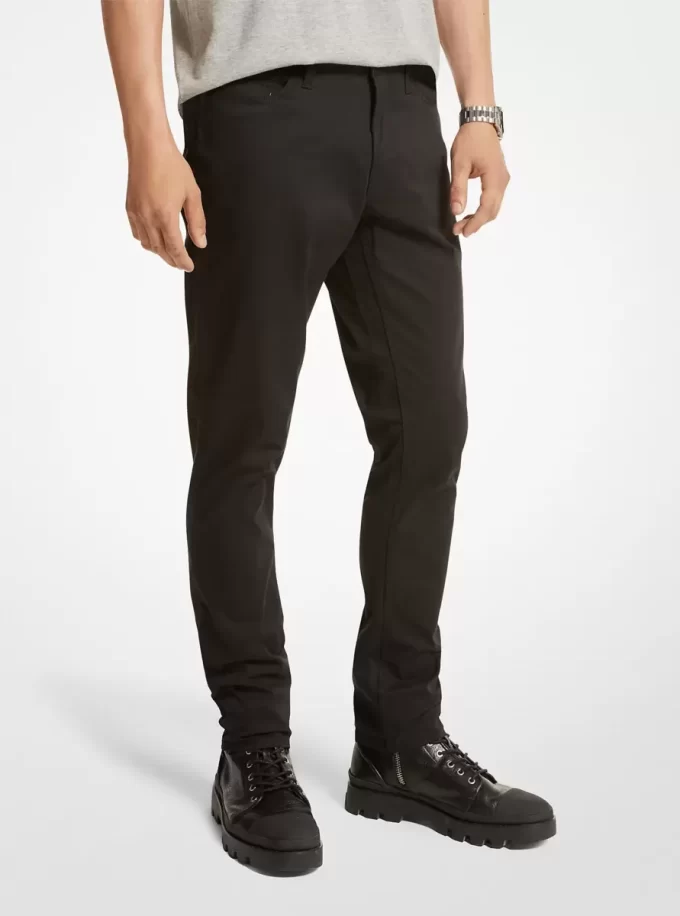 Pantalones Parker Slim-Fit de sarga elástica