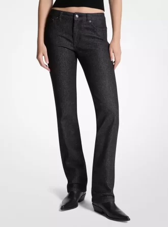 Pantalones pitillo vaqueros elásticos con tachuelas