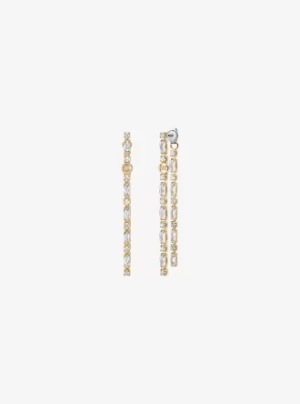 Pendientes colgantes con baguette pavé