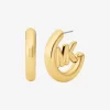 Pendientes de aro con dije de logo grande Pendientes de aro con dije de logo grande