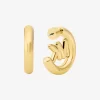 Pendientes de aro con dije de logo grande Pendientes de aro con dije de logo grande