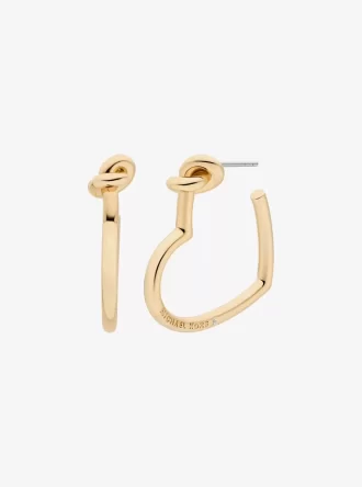 Pendientes de aro con forma de corazón anudado