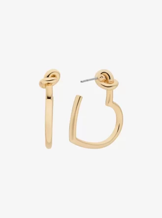 Pendientes de aro con forma de corazón anudado
