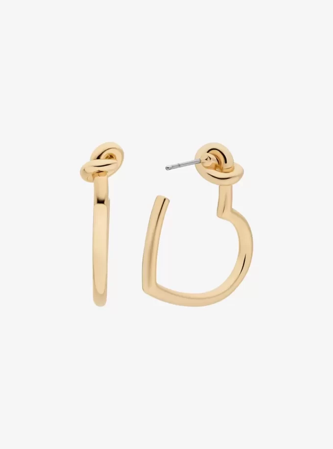Pendientes de aro con forma de corazón anudado Pendientes de aro con forma de corazón anudado