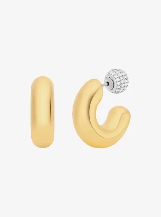Pendientes de aro convertibles con pavé 2 en 1