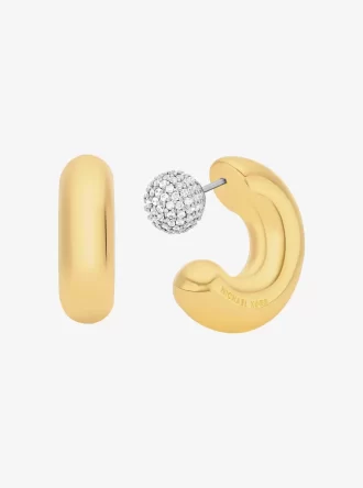 Pendientes de aro convertibles con pavé 2 en 1
