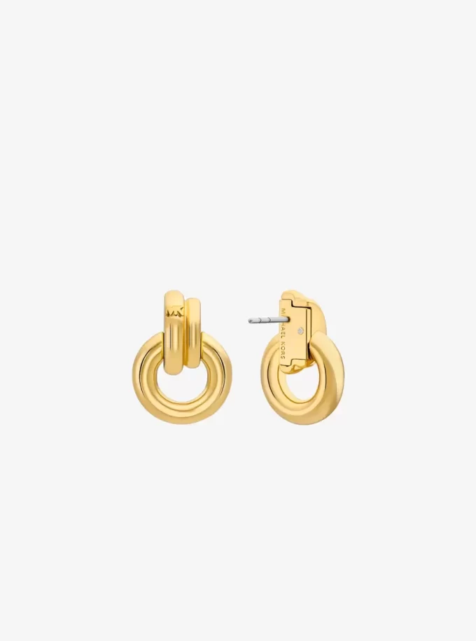 Pendientes de aro entrelazados