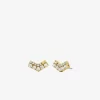 Pendientes de botón con diseño de chevrón pavé Pendientes de botón con diseño de chevrón pavé