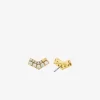 Pendientes de botón con diseño de chevrón pavé Pendientes de botón con diseño de chevrón pavé