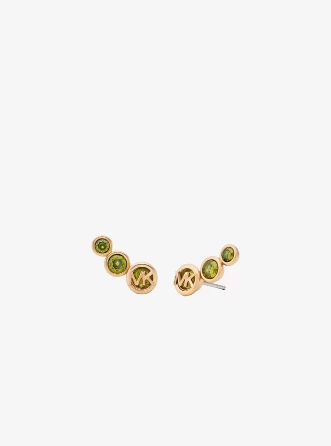 Pendientes de circonita cúbica con bisel Pendientes de circonita cúbica con bisel