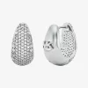 Pendientes Huggie de latón con pavé de metal precioso en forma de lágrima Pendientes Huggie de latón con pavé de metal precioso en forma de lágrima