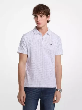 Polo de algodón con estampado geométrico Polo de algodón con estampado geométrico