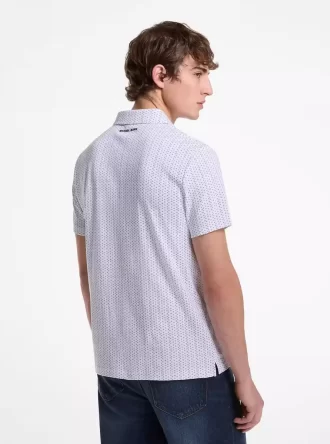 Polo de algodón con estampado geométrico Polo de algodón con estampado geométrico