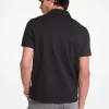 Polo de piqué de mezcla de algodón con cremallera