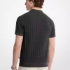 Polo de punto de algodón con cremallera Polo de punto de algodón con cremallera