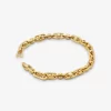 Pulsera Astor Link de latón chapado en metal precioso