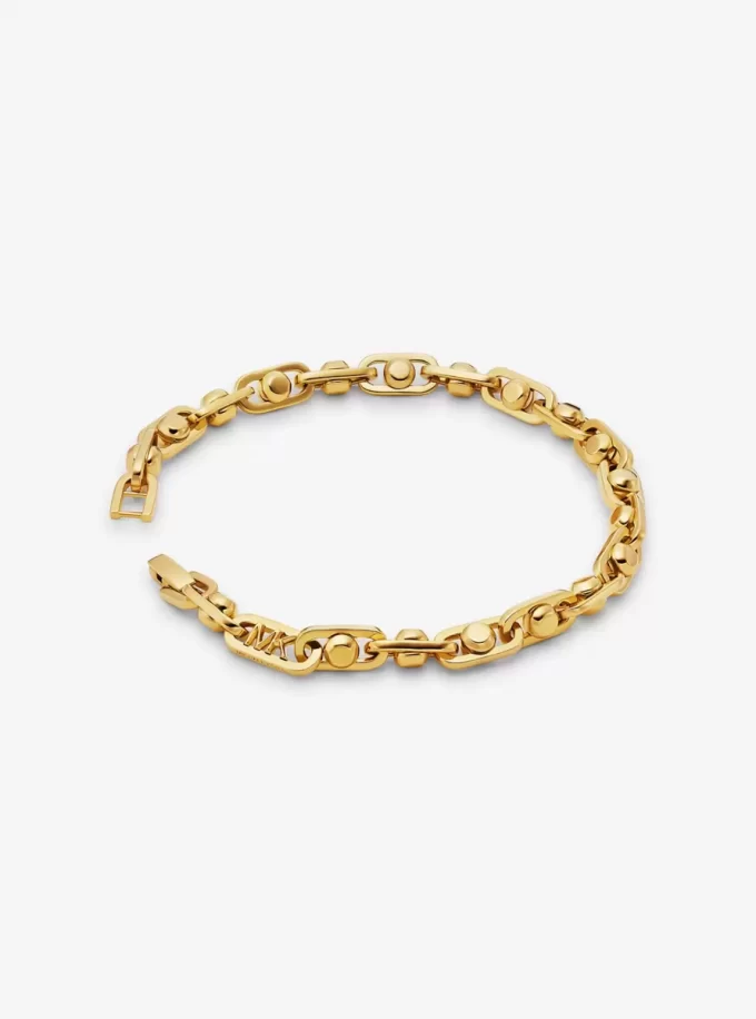 Pulsera Astor Link de latón chapado en metal precioso