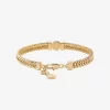 Pulsera con cadena de cola de zorro y logo pavé Pulsera con cadena de cola de zorro y logo pavé