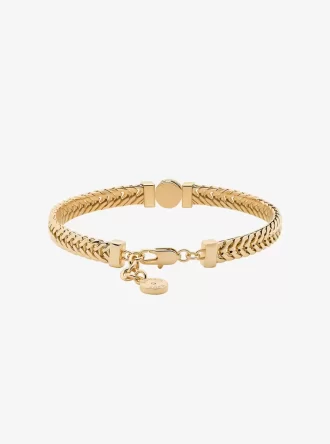 Pulsera con cadena de cola de zorro y logo pavé