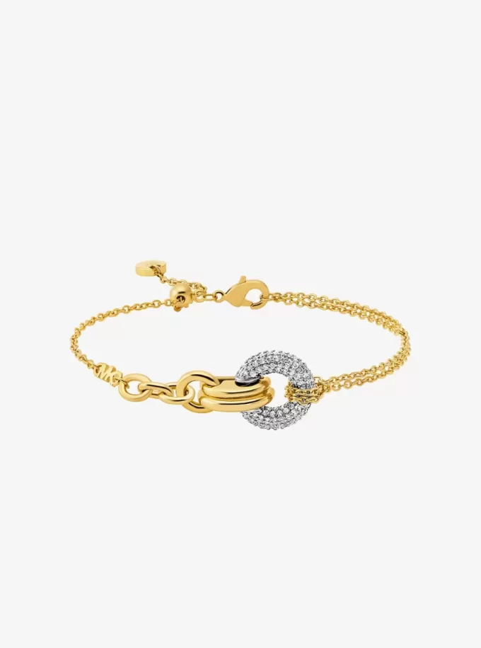 Pulsera de aros entrelazados pavé Pulsera de aros entrelazados pavé