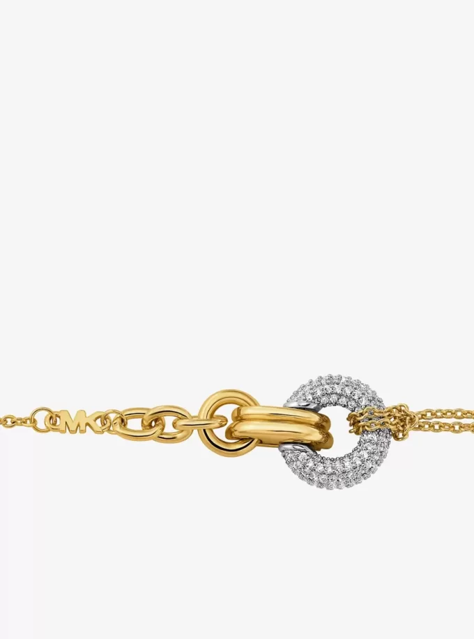 Pulsera de aros entrelazados pavé Pulsera de aros entrelazados pavé