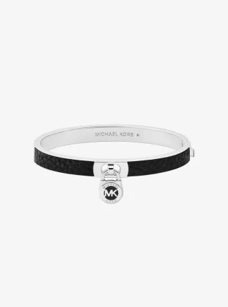 Pulsera de cuero con dije de candado