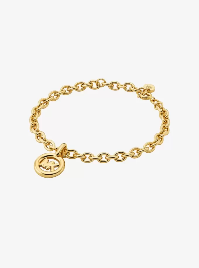 Pulsera de eslabones con dije de logotipo Pulsera de eslabones con dije de logotipo