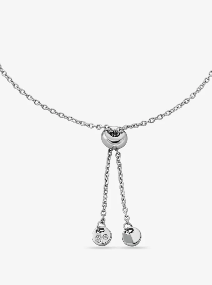 Pulsera de plata de ley con baño de metales preciosos y pavé