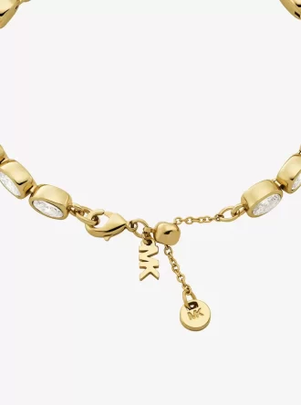 Pulsera de tenis con circonitas cúbicas chapadas en metal precioso