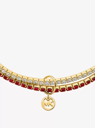 Pulsera de tenis elástica de doble vuelta con circonitas cúbicas