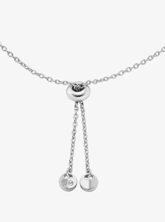 Pulsera deslizante con halo pavé de plata de ley chapada en metales preciosos