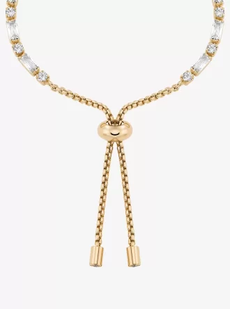 Pulsera deslizante con pavé de talla baguette