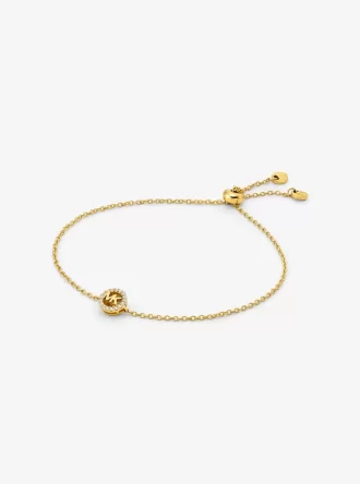 Pulsera deslizante Fulton de plata de ley chapada en metal precioso
