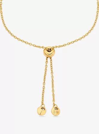 Pulsera deslizante Fulton de plata de ley chapada en metal precioso